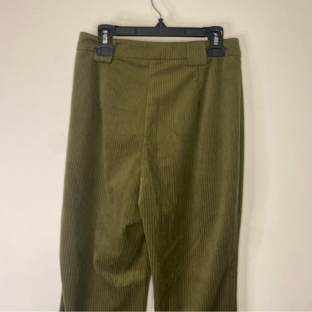 Cider Corduroy Green Wide Flare Leg High Waisted Trouser Pants XS 90s Y2K Office - Picture 8 of 12